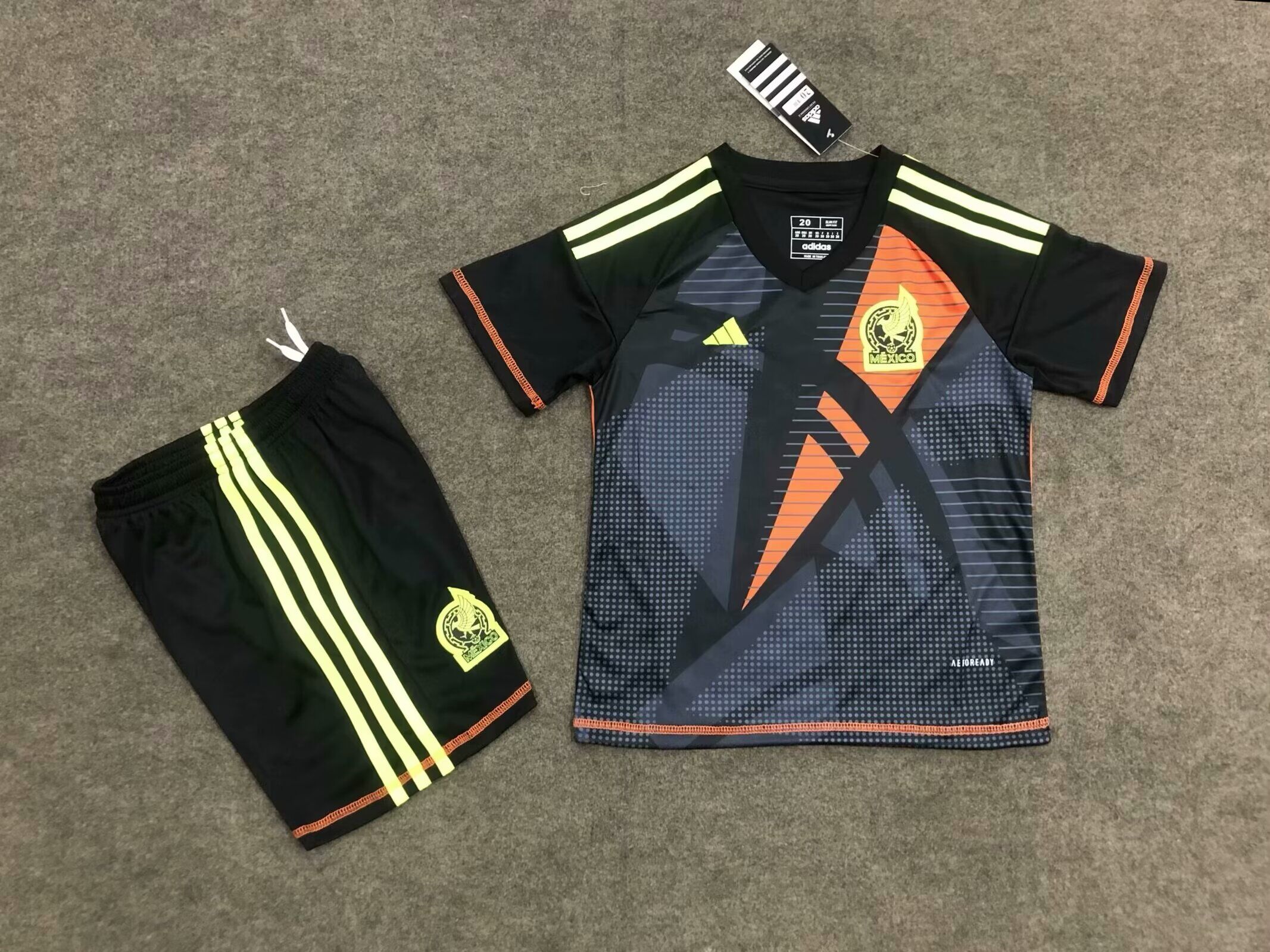 Kids-Mexico 2024 GK Black Soccer Jersey